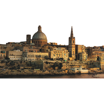 H13675 Valletta Malta Skyline Cardboard Cutout Standee Standup