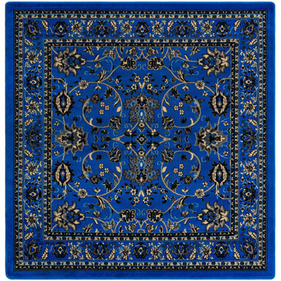 Hanan Bright Blue Area Rug
