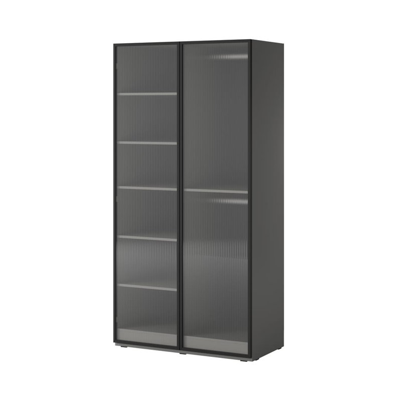 2 Door Manufactured Wood Wardrobe, Grey