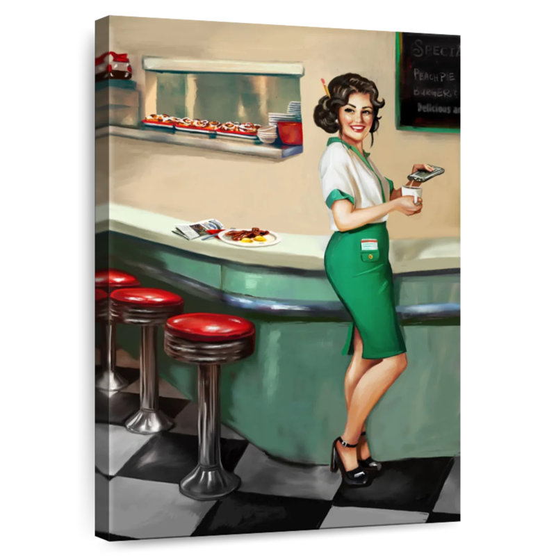Leisha Diner Waitress, 24" H x 16" W