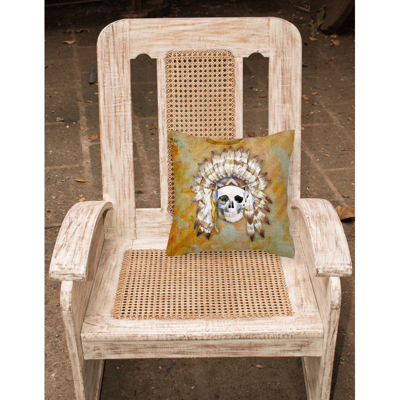Coussin décoratif intérieur / extérieur Skull, 18 po x 18 po