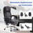 Ergonomic Office Chair with Heat & Massage, Adjustable Height, Reclining & Retractable Footrest, 6-Point Massage & Lumbar Heating