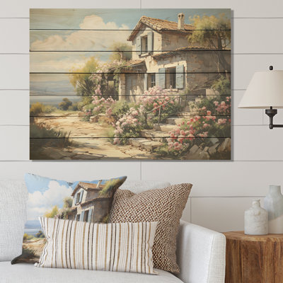 Villa rétro dans l'ancien empire romain I - paysage sur bois