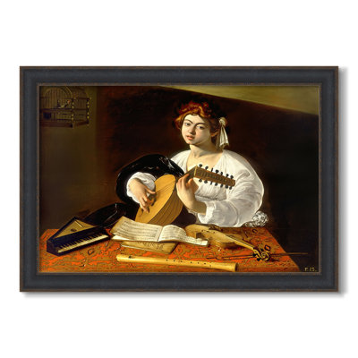 The Lute Player (Wildenstein Version), c. 1596-Caravaggio-Custom Framed Canvas