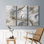 3 pièces, peinture sur toile tendue