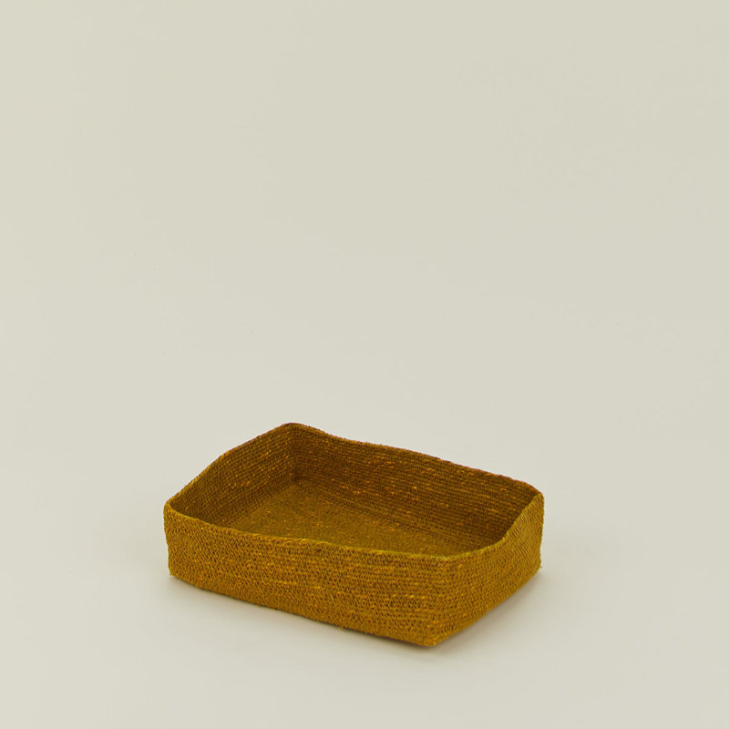Hawkins New York Seagrass basket - Letter Tray, Mustard