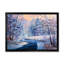 Forêt de Noël pastel avec rivière - peinture sur toile-60161021-60161028