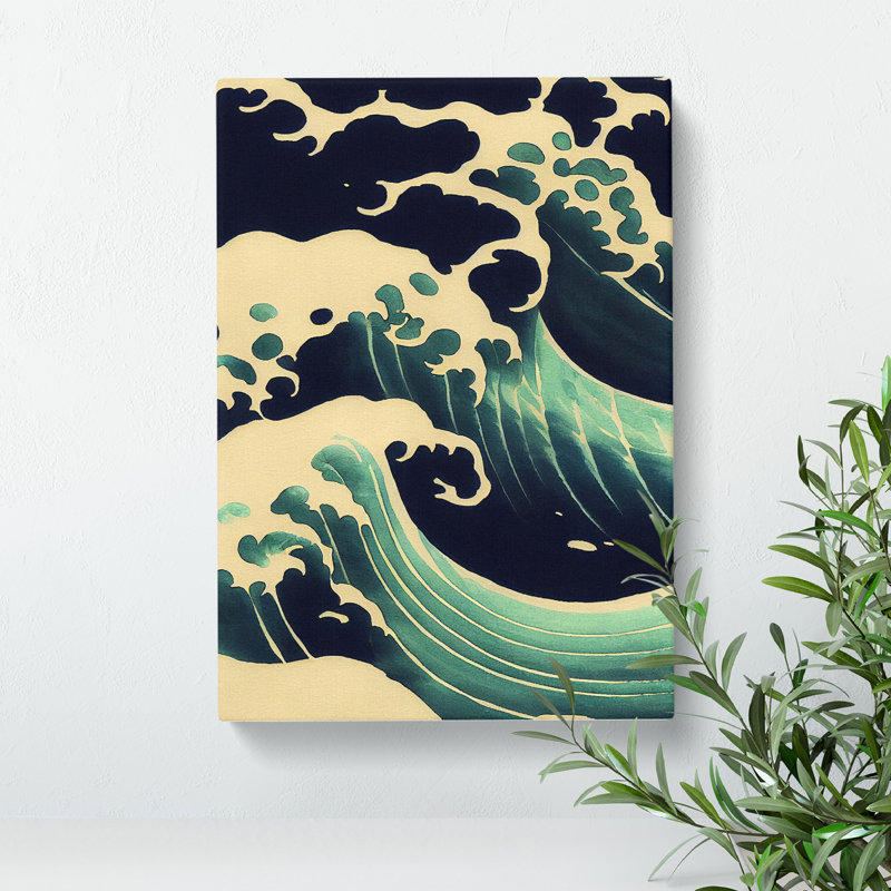 Awesome Japanese Wave - Wrapped Canvas Print, 50cm H x 35cm W x 3cm D