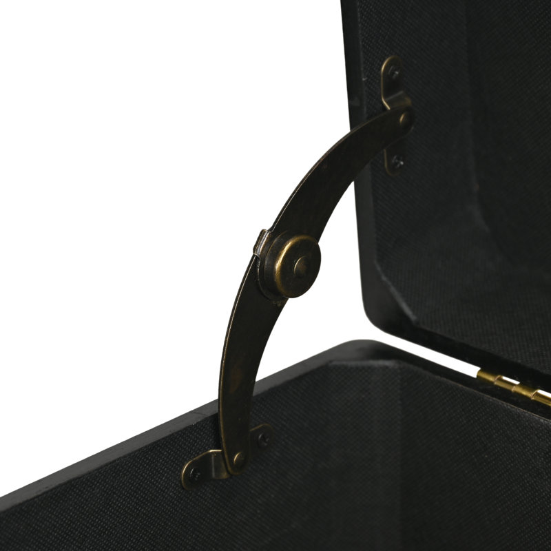Sable Set of 3 Trunks with Gold Handles, Black