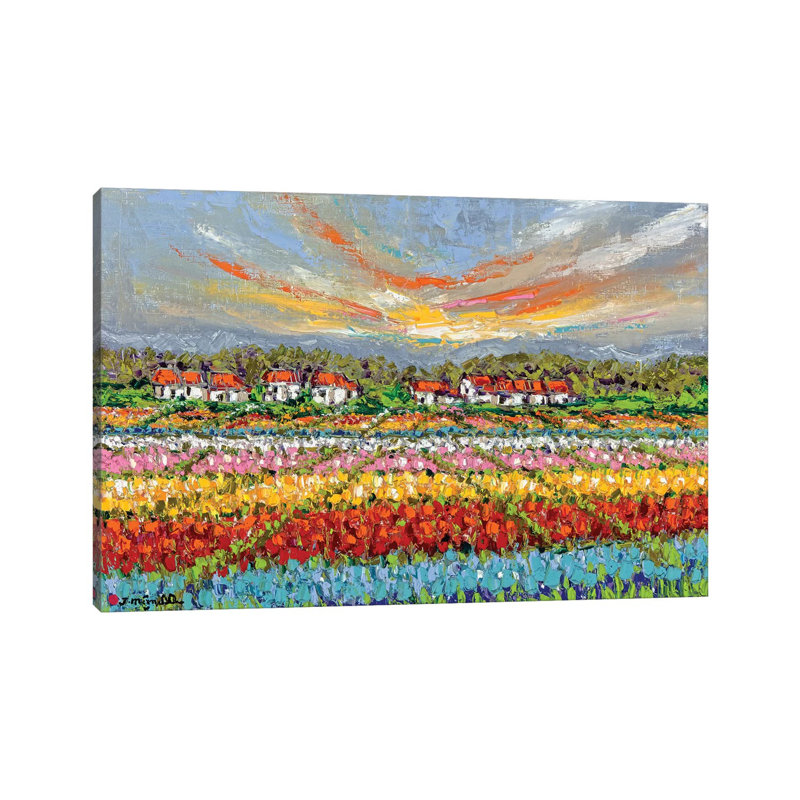 Bliss Garden by Joachim Mcmillan - Painting on Canvas, 45.72cm H x 66.04cm W x 3.81cm D, Wrapped Canvas