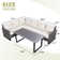 Nazime Wicker 6 - Person Modular Patio Conversation Sets with Cushions