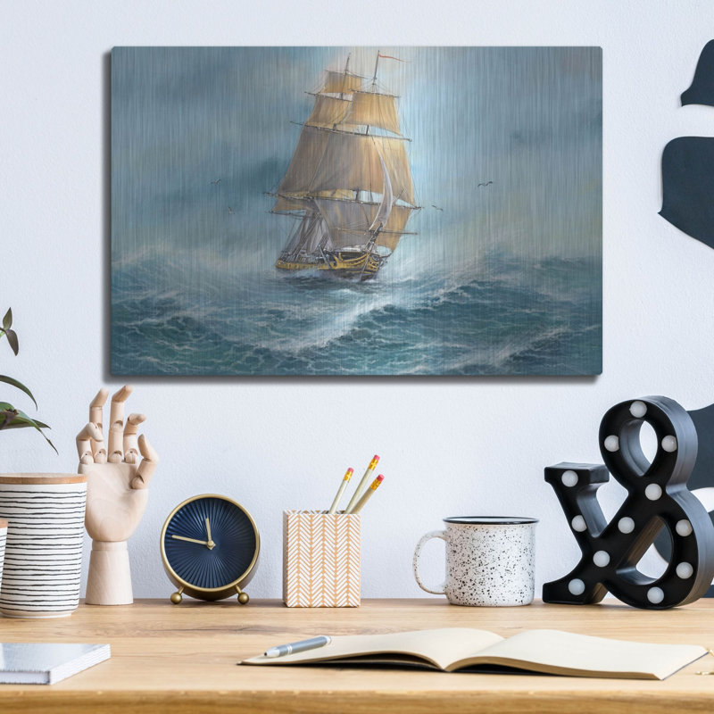 «Sailing the Ocean», art mural en métal, H 12 po x l 16 po