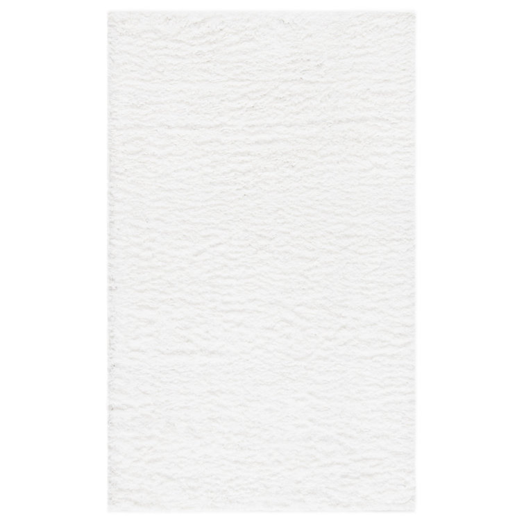 Ivy Bronx Bartz White Area Rug Size Rectangle 5'3 inch x 7'6 inch