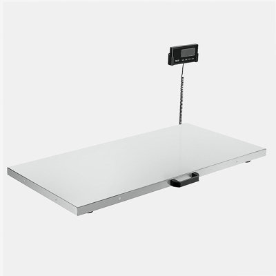 Digital Shipping Scale, 0.1 lbs High Accuracy, 660 lbs Postal Scale with LCD Display, Hold/Tare Function & AC/DC Power Supply, Fit for Packages, Postage, Luggage, Battery & Adapter Included