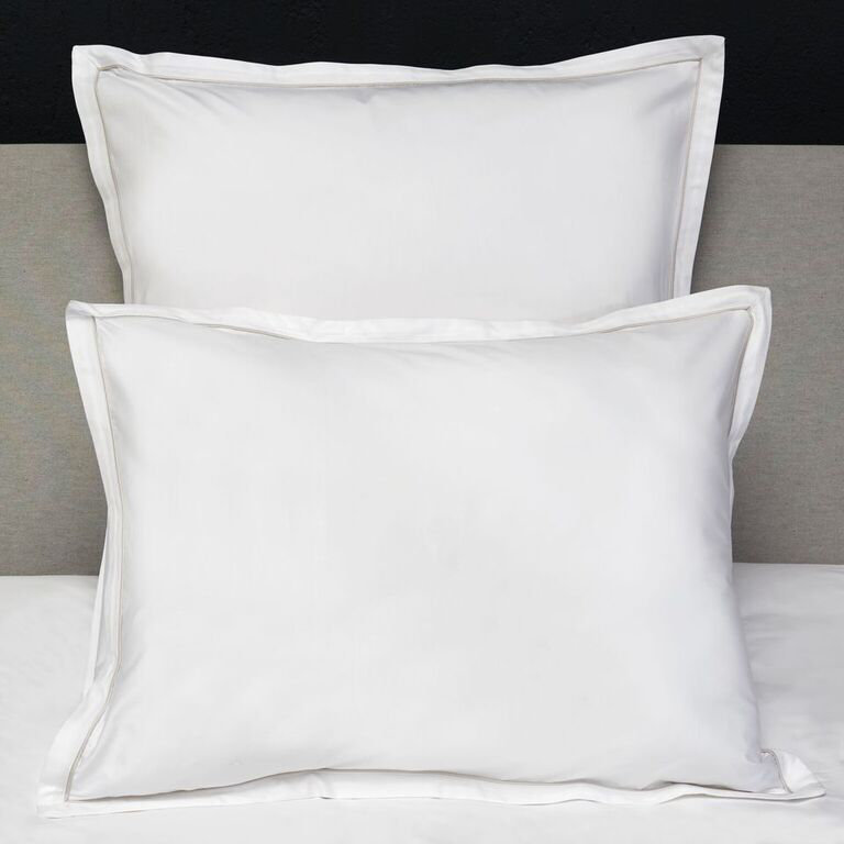Luce Sham, White/White, King Sham