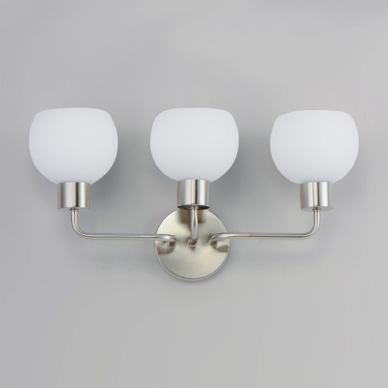 Stackpole 3 - Light Dimmable Vanity Light, Satin Nickel