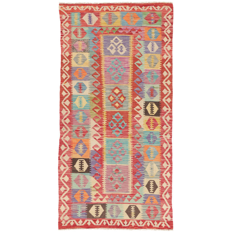 Geometric Hand Woven 103cm X 203cm Area Rug