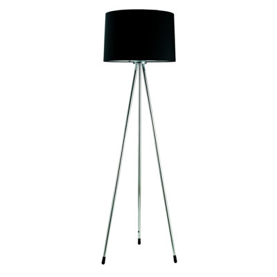 59" Tripod Floor Lamp With Drum Shade