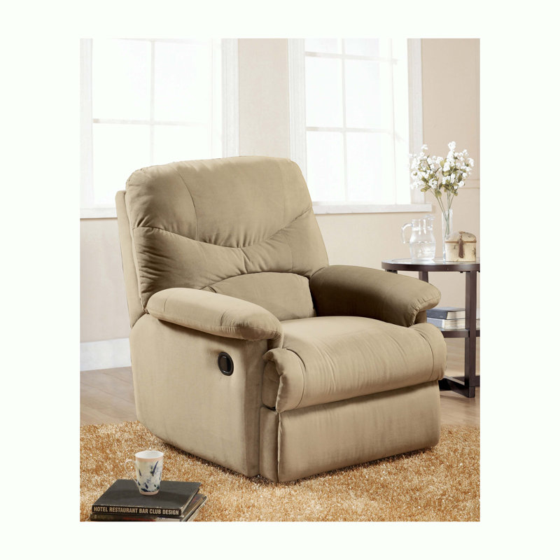 Fauteuil inclinable en microfibre, Beige