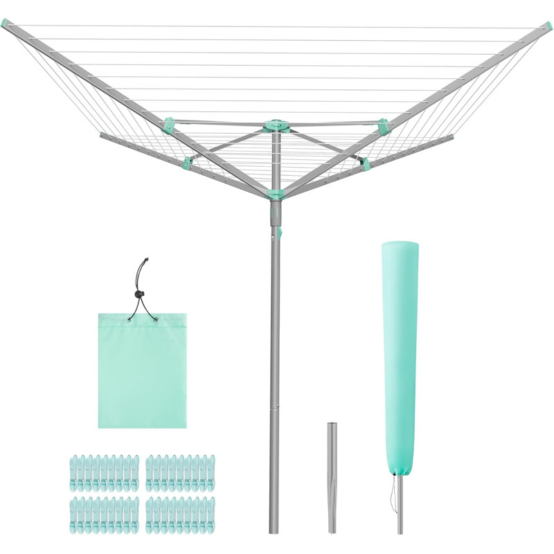 Metal Standard Drying Rack, 185cm H x 253cm W x 179cm D