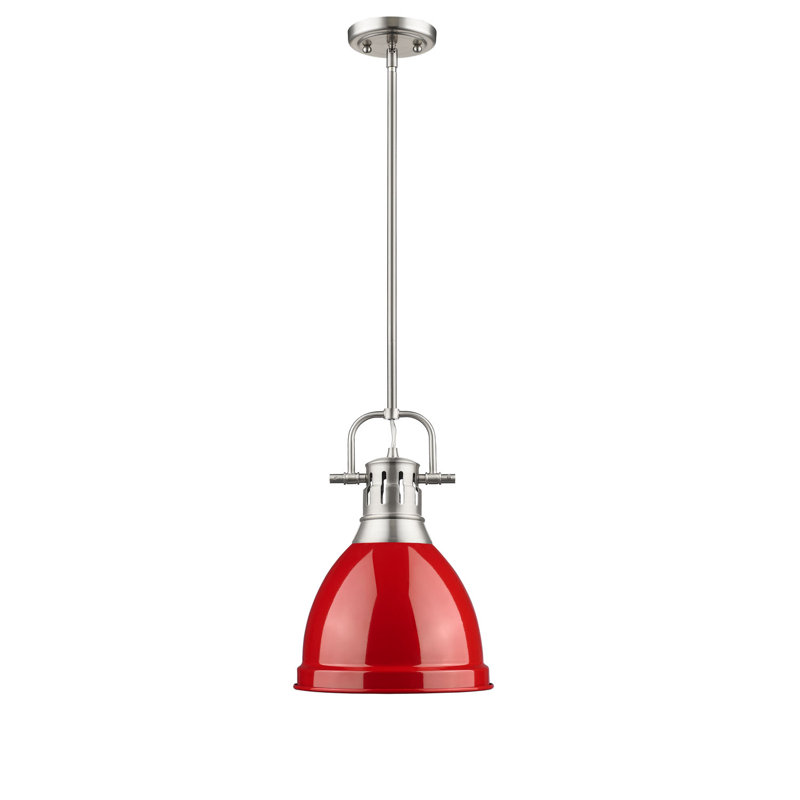 Ruthie 1 - Light Pendant, Red, Pewter
