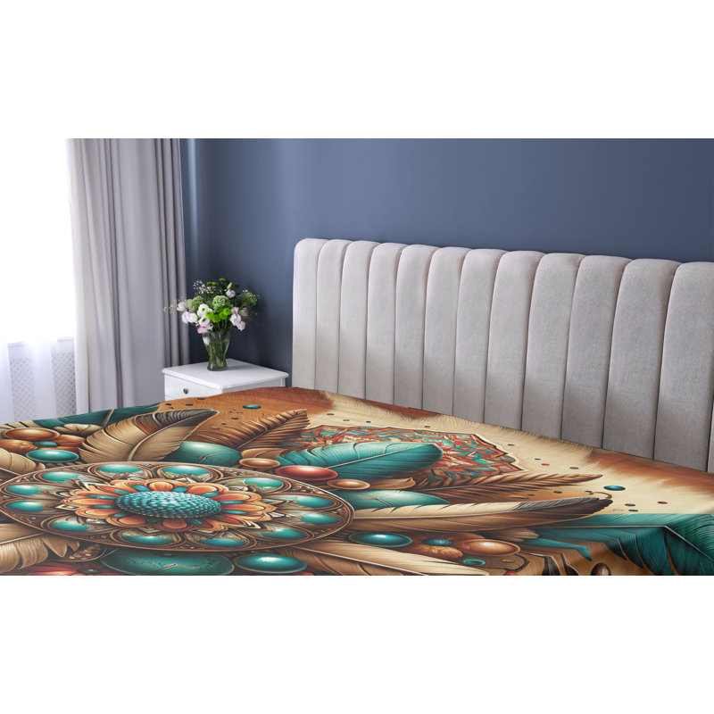 Microfiber Floral Fitted Sheet, California King Fitted Sheet