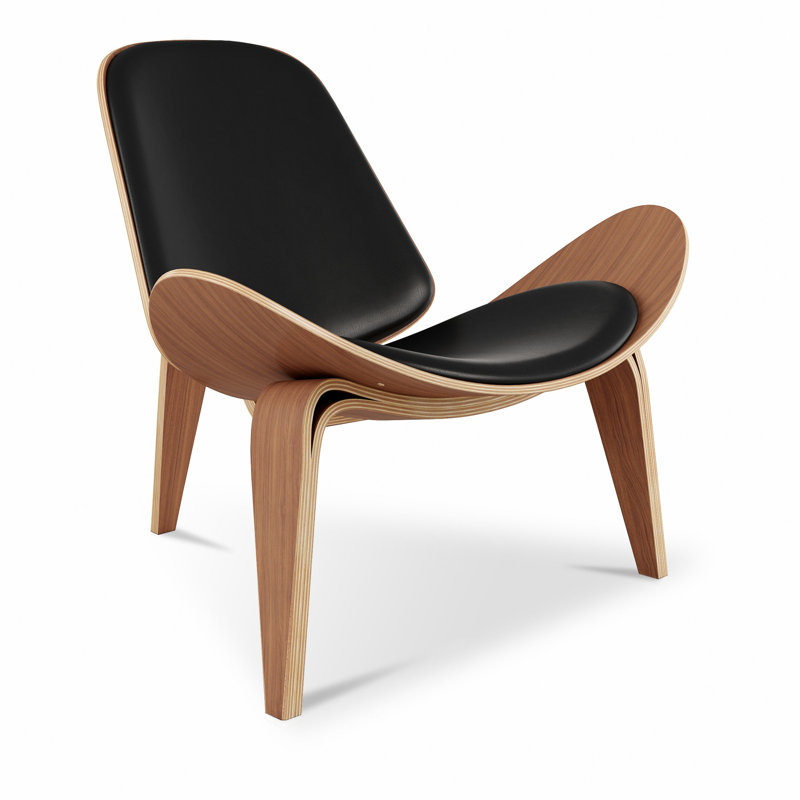 Méridienne 36 po en cuir véritable noir et brun