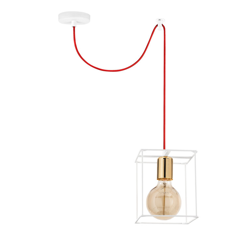 1 - Light Red/White Single Pendant
