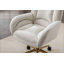 Fauteuil de bureau pivotant en velours, réglable en hauteur, ergonomique, avec base en métal et roulettes universelles, pivotant à 360°, idéal pour le bureau à domicile ou la chambre.-125766686-125766687
