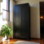 Armoire de 71 po avec portes profilées, armoire de rangement en métal avec portes et tablettes réglables, pour chambre à coucher, salon, cuisine (noir)