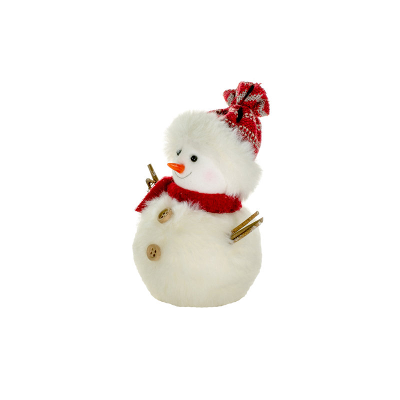 Ornement figurine suspendue bonhomme de neige assis