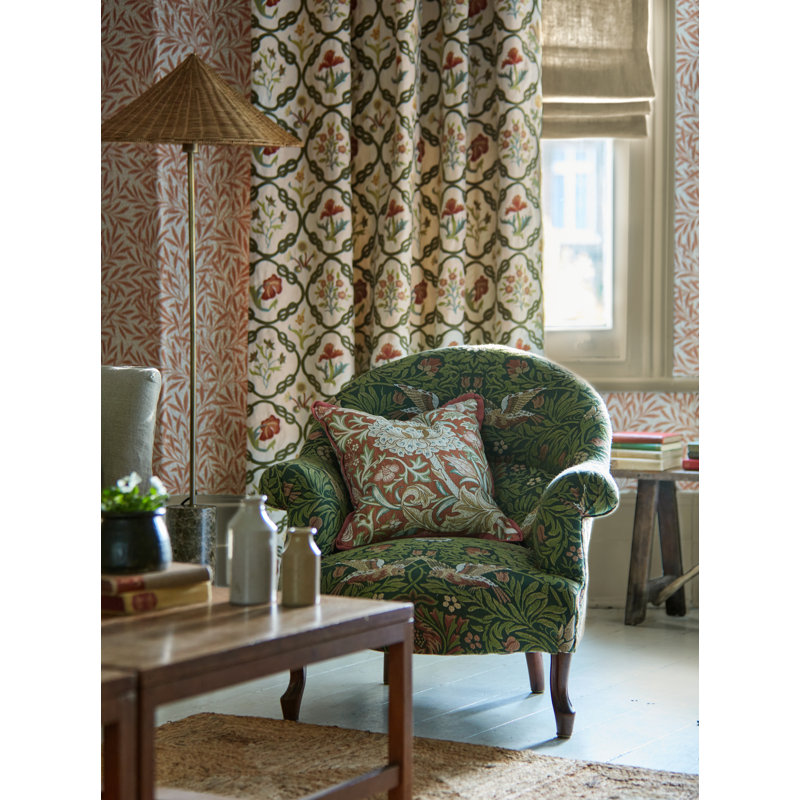 Emery Walker's House Bird Tapestry Fabric, Tump Green
