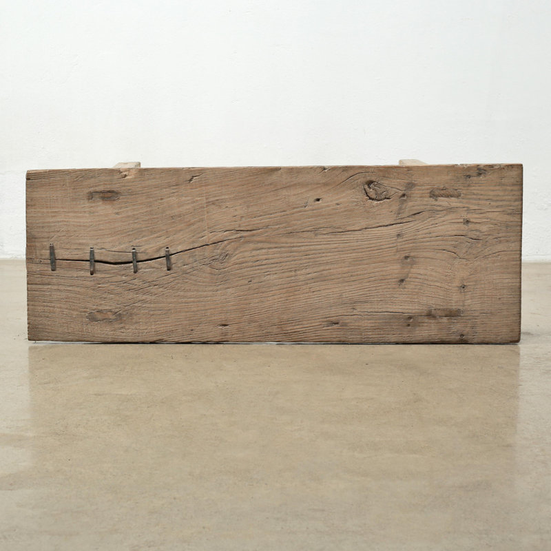 Elmwood Vintage Console Table Weathered Natural Approx.83-87Wx15-20Dx33H, 33" H x 45" W x 17" D