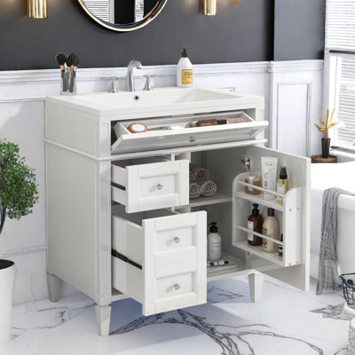 Silma 30 Single Bathroom Vanity with Ceramic Top