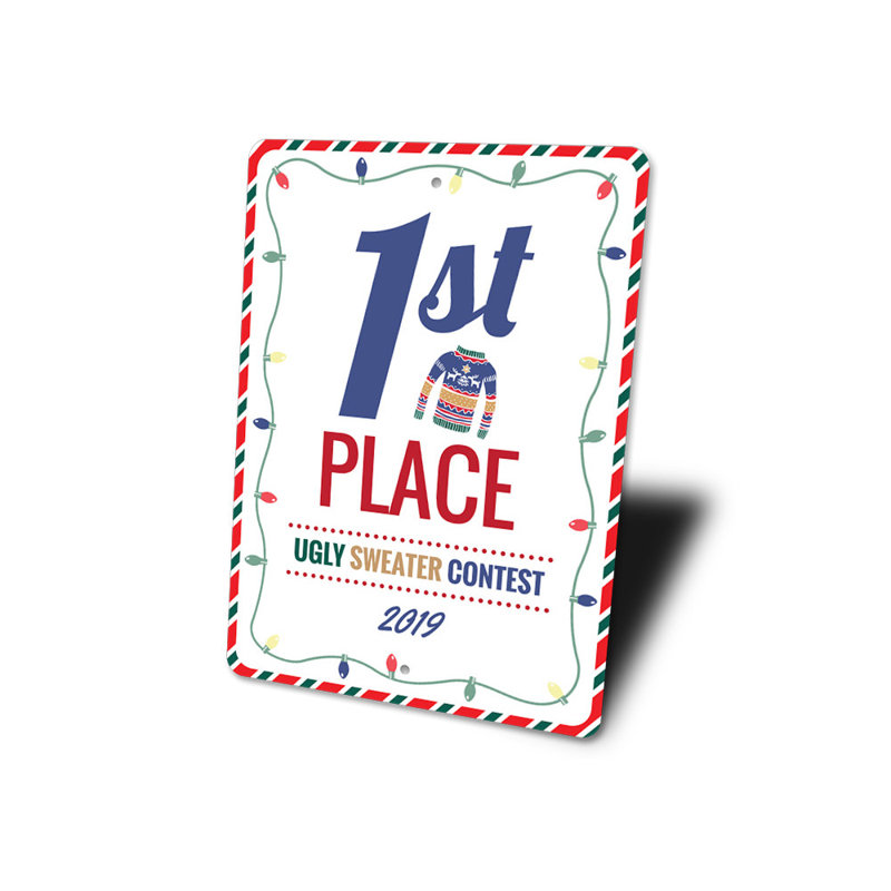 Enseigne en aluminium 1st Place, H 18 po x l 12 po x P 0,06 po