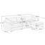 Canapé modulaire en L à 3 places, canapé 3 places avec 1 repose-pieds mobile, assise en T, confortable, large et profond, Chenille Gary-510121913