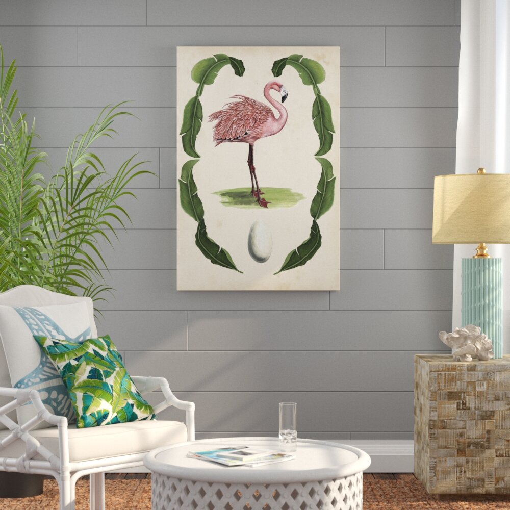 Leinwandbild Antiquarian Menagerie Flamingo I von Naomi McCavitt