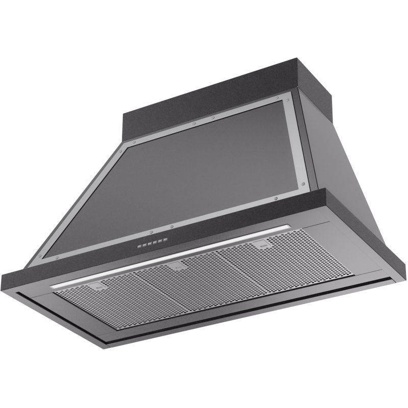 Hotte murale 40 pouces avec 600 PCM ILLES Nostalgie II Series Noblesse, Noir brillant et chrome