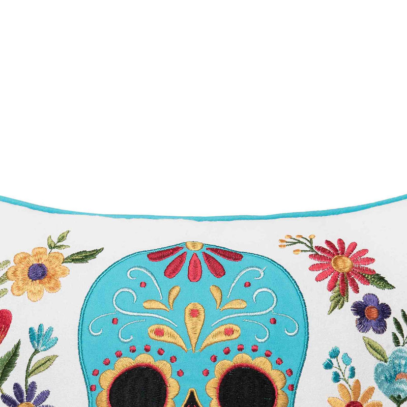 Sugar Skull Halloween Throw Pillow