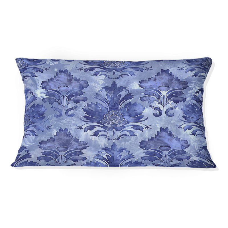 Coussin lombaire à imprimé damas - Glam, Mauve