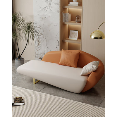 Chaise longue minimaliste moderne en bois massif et cuir pour chambre et salon