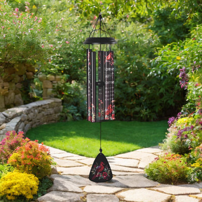 30"Long Cardinal Stamped Tube Wind Chime