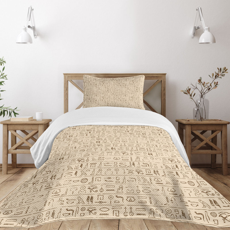 Twin White Quilted Bedspread Set with Pillow Sham