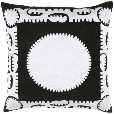 Housse et insert de coussin décoratif en duvet de plumes brodées Suzani