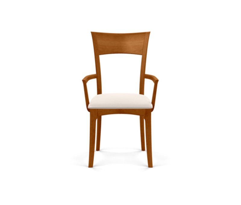 Ingrid 19.25'' H Upholstered Cherry Armchair, Autumn Cherry, White