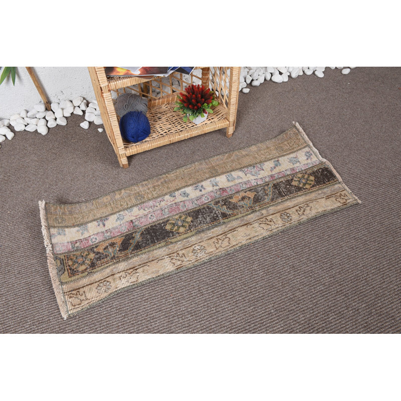 Tapis noirs de luxe, tapis rétro, tapis turc, petit tapis de 1,4 pi x 3,5 pi, tapis antiques, tapis Anatolian