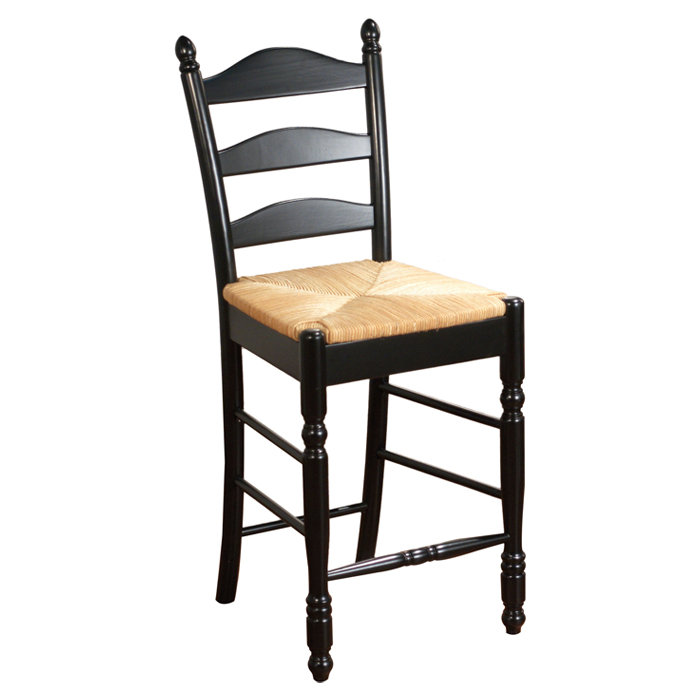 Tabouret de bar et de comptoir Amasya, Noir, Tabouret de comptoir (assise de 24 po de hauteur)