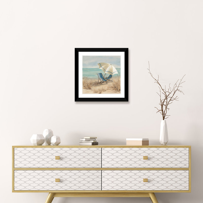 «Summer Holiday II» par Carol Robinson, reproduction, H 16 po x l 16 po x P 1 po, Papier encadré noir