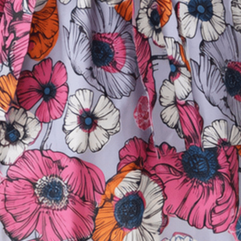 Poppy Purple Kitchen Apron Everyday Cooking Textile Machine Washable