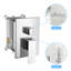 Pomme de douche double - Système de douche carré mural de 12 pouces avec valve brute, chrome